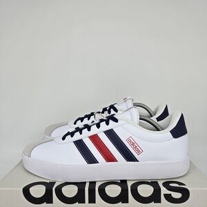 New adidas Vl Court 3.0 White Team Navy Blue Scarlet IF4465 Men's Shoes Size 8